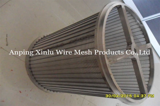 acero inoxidable Mesh Cylinder de la malla SS304 SS321 de la pantalla de alambre de la cuña de 520m m OD