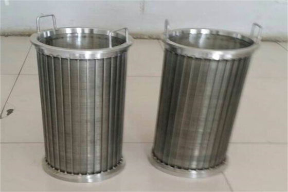 Filtros del tamiz del alambre de la cuña de los SS 316L/pantalla del tambor rotativo para el separador