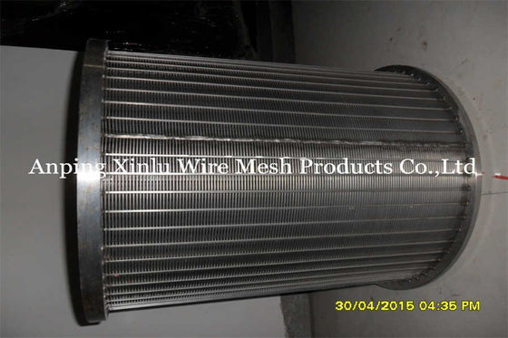 acero inoxidable Mesh Cylinder de la malla SS304 SS321 de la pantalla de alambre de la cuña de 520m m OD