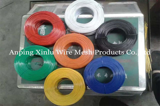 Rojo 2 mm doble bucle de alambre de corbata de PVC recubierto 16 medidor 3 - 12 pulgadas de longitud para la unión