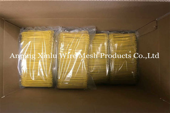 El cable de doble bucle amarillo de plástico 380mpa 16GA SAE1008 con revestimiento en PVC