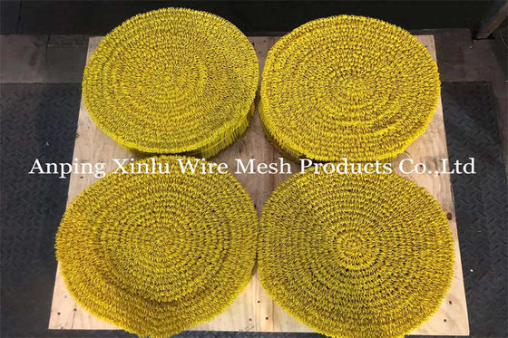 El cable de doble bucle amarillo de plástico 380mpa 16GA SAE1008 con revestimiento en PVC