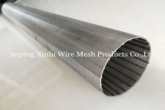 reborde de la conexión de la pantalla del tubo del tamiz del abrigo de 250m m 15 Mesh Stainless Steel Johnson Wire