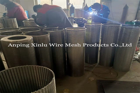 reborde de la conexión de la pantalla del tubo del tamiz del abrigo de 250m m 15 Mesh Stainless Steel Johnson Wire
