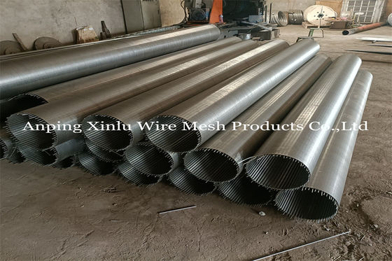 reborde de la conexión de la pantalla del tubo del tamiz del abrigo de 250m m 15 Mesh Stainless Steel Johnson Wire