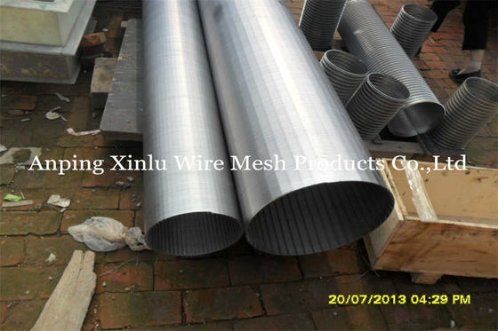 Abertura ranurada continua de acero inoxidable de Vee Wire Screen Basket With