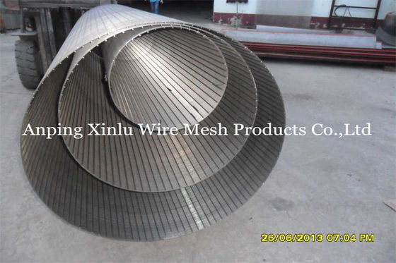 Abertura ranurada continua de acero inoxidable de Vee Wire Screen Basket With