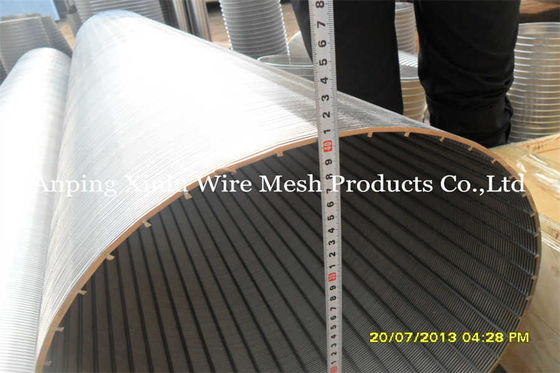 Abertura ranurada continua de acero inoxidable de Vee Wire Screen Basket With