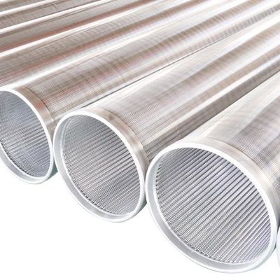 ranura continua Vee Wire Wrapped Screen Pipe de 3.2x6m m para la perforación bien profunda