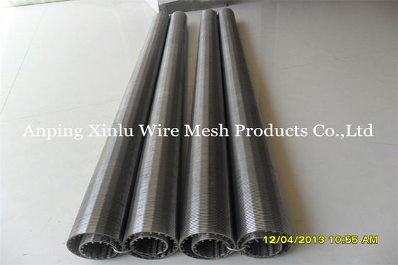 Diámetro continuo 125m m de la ranura del tubo de Johnson Type Wedge Wire Screen