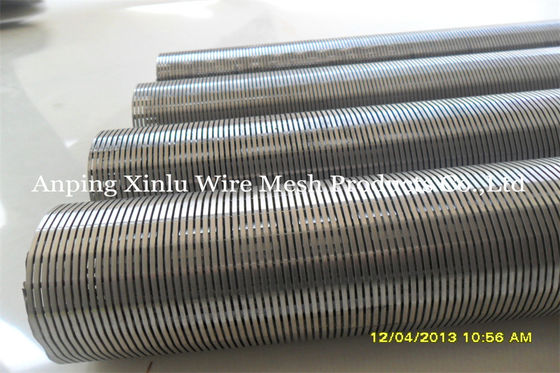 Diámetro continuo 125m m de la ranura del tubo de Johnson Type Wedge Wire Screen